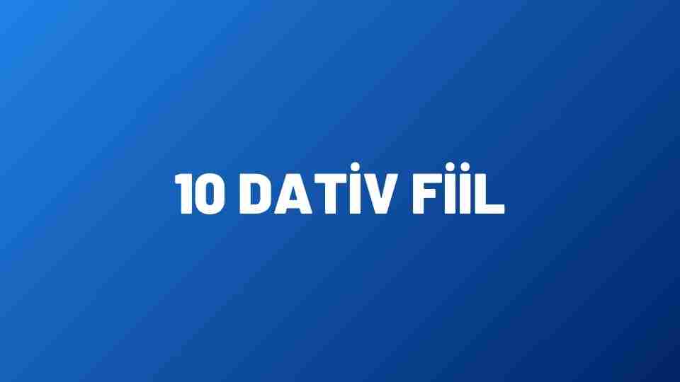 10 Dativ Fiil